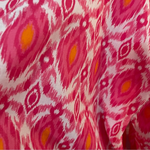 NWT Marc New York Pink Ikat Print 100% Cotton Button-Front Top MISSES SIZE XL - Picture 7 of 10
